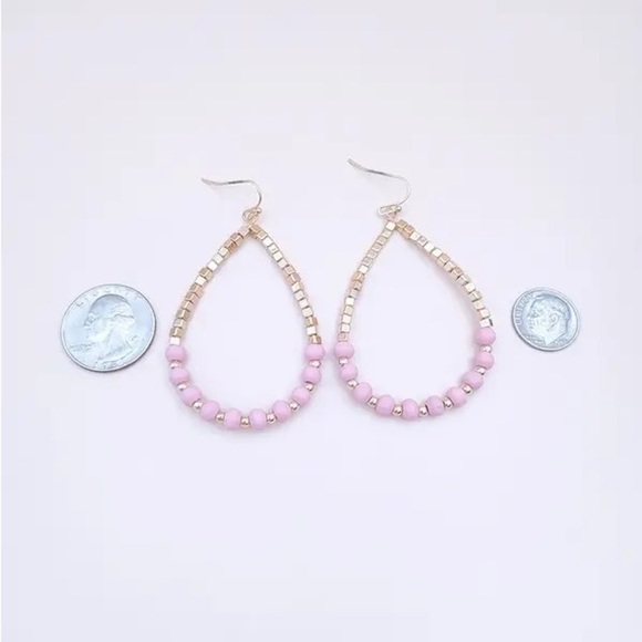 Beaded Fashion Earrings | Available in Pink, Gray or Mint - Picture 6 of 6